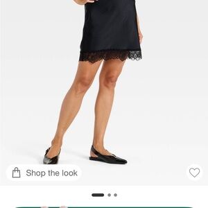 Elegant Black Lace Trim Skirt